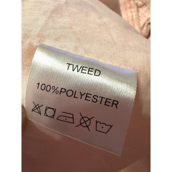 Taylor Tillman Classic Pink Tweed Sleeveless Double-Breasted Blazer Tiff Dress L - Picture 3 of 7